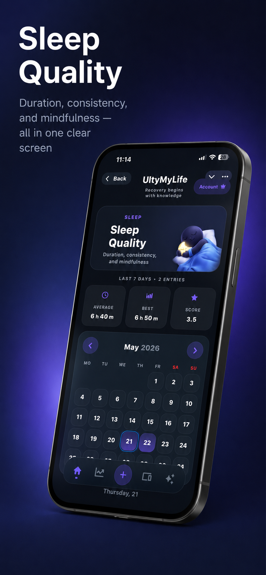UltyMyLife — Sleep tracker