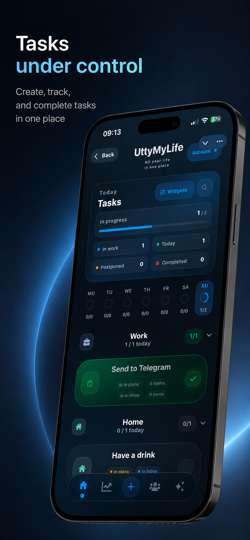 UltyMyLife — Task planner